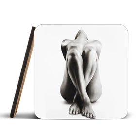 Nude Woman Charcoal Study Coaster Set Rainbow Soul Tree Coaster Set | Rainbow Soul Tree Art Coasters wall art product Ashvin Harrison