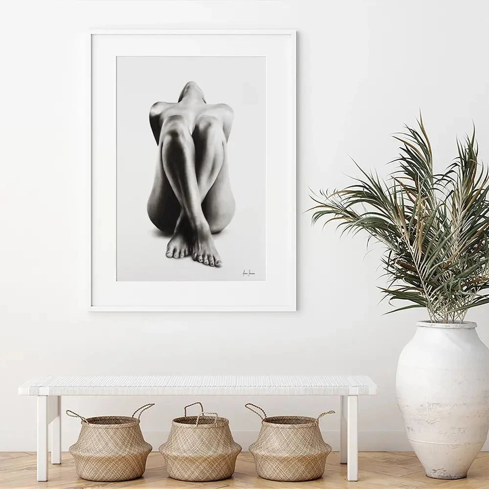 Nude Woman Charcoal Study Framed Art Print Nude Woman Charcoal Study Framed Art Print wall art product Ashvin Harrison