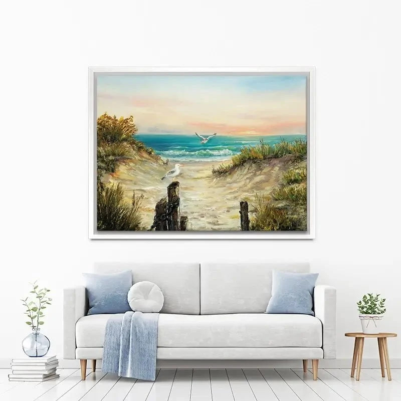 Ocean Beach Dunes Canvas Print Ocean Beach Dunes Canvas Print wall art product Boyan Dimitrov / Shutterstock