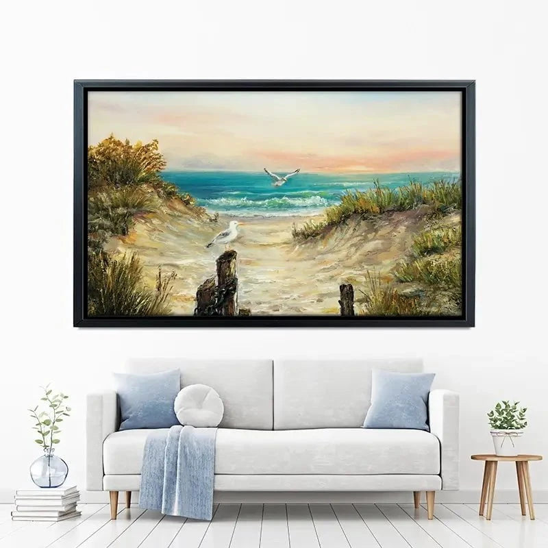 Ocean Beach Dunes Canvas Print Ocean Beach Dunes Canvas Print wall art product Boyan Dimitrov / Shutterstock