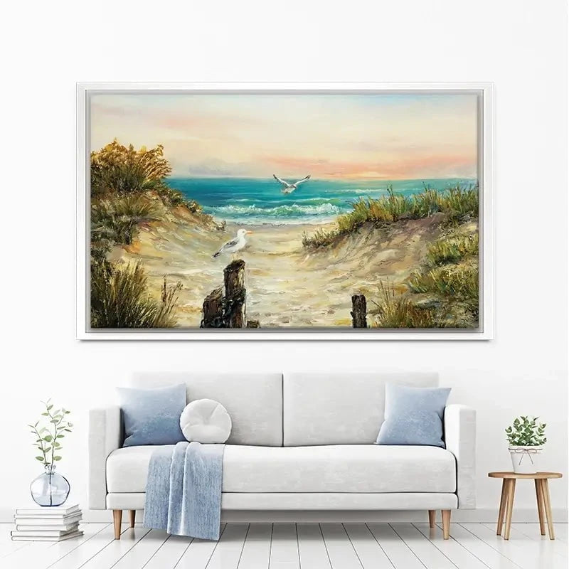 Ocean Beach Dunes Canvas Print Ocean Beach Dunes Canvas Print wall art product Boyan Dimitrov / Shutterstock