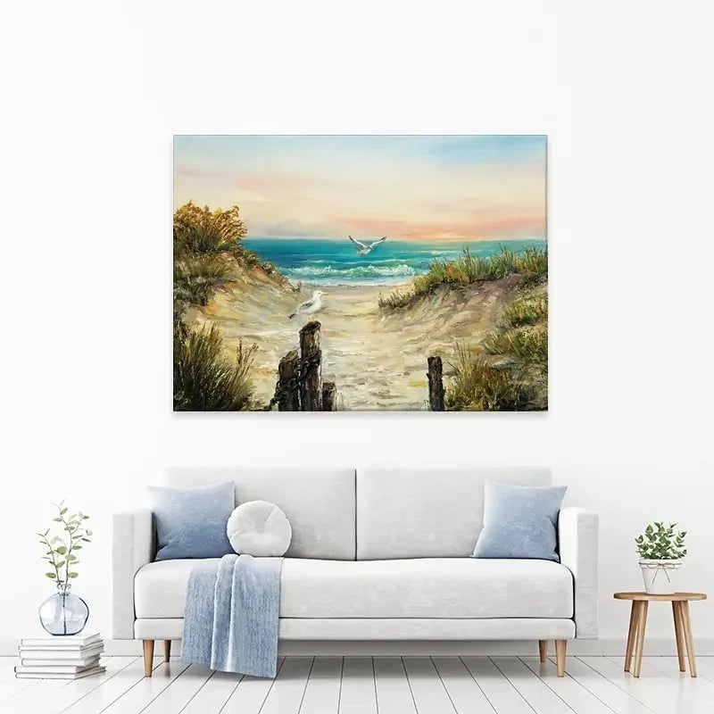 Ocean Beach Dunes Canvas Print Ocean Beach Dunes Canvas Print wall art product Boyan Dimitrov / Shutterstock