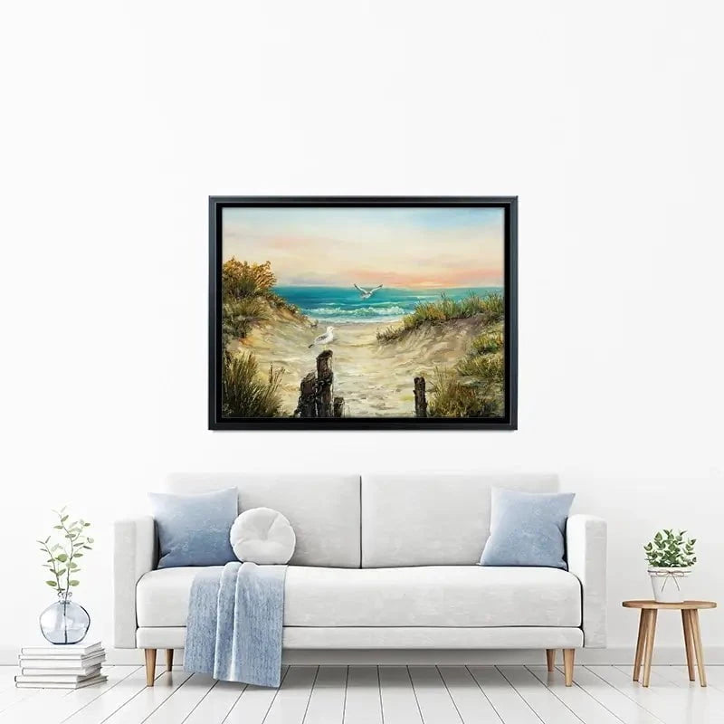 Ocean Beach Dunes Canvas Print Ocean Beach Dunes Canvas Print wall art product Boyan Dimitrov / Shutterstock