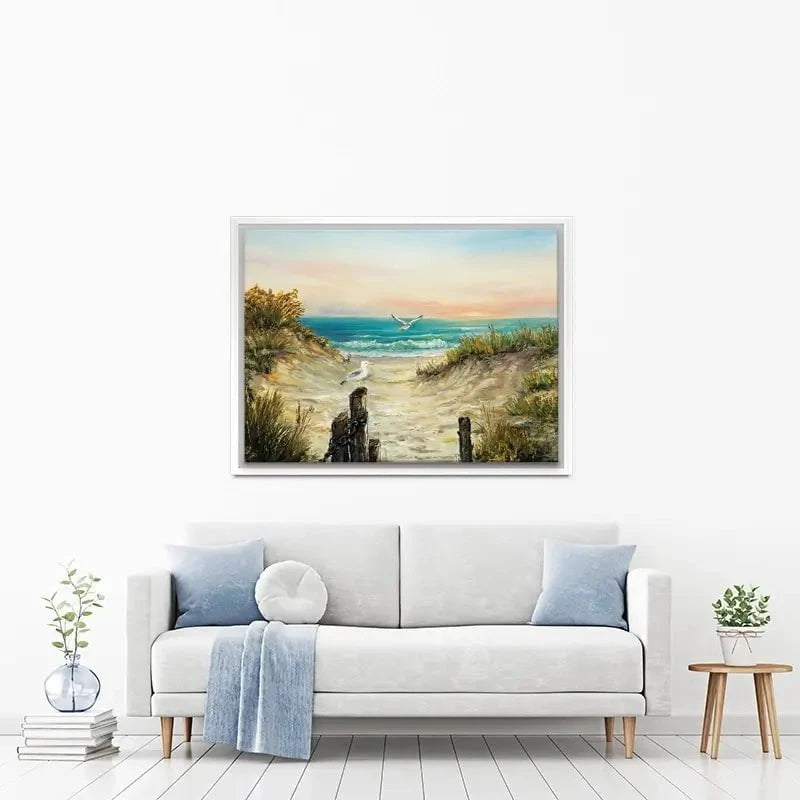 Ocean Beach Dunes Canvas Print Ocean Beach Dunes Canvas Print wall art product Boyan Dimitrov / Shutterstock