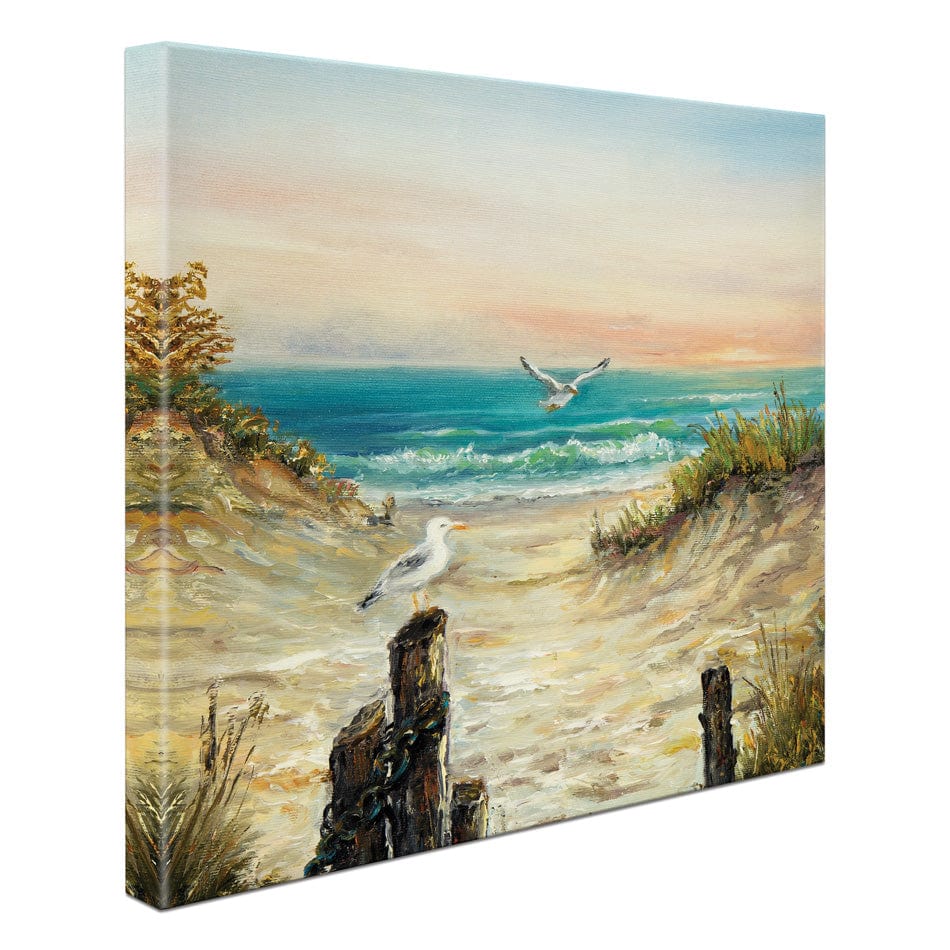 Ocean Beach Dunes Square Canvas Print wall art product Boyan Dimitrov / Shutterstock
