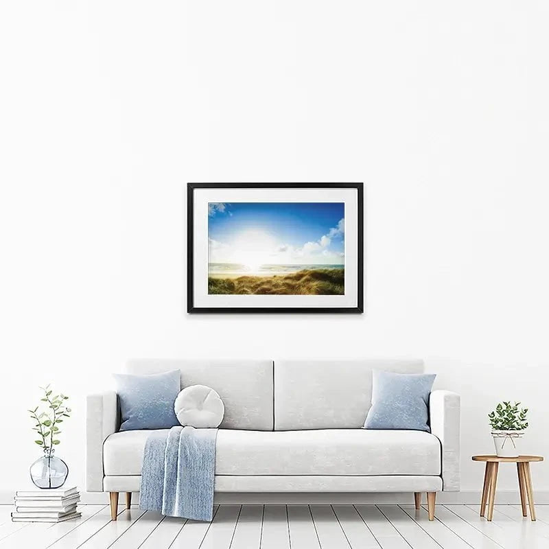 Ocean Beach View Framed Art Print Ocean Beach View Framed Art Print wall art product Sergey Novikov / Shutterstock