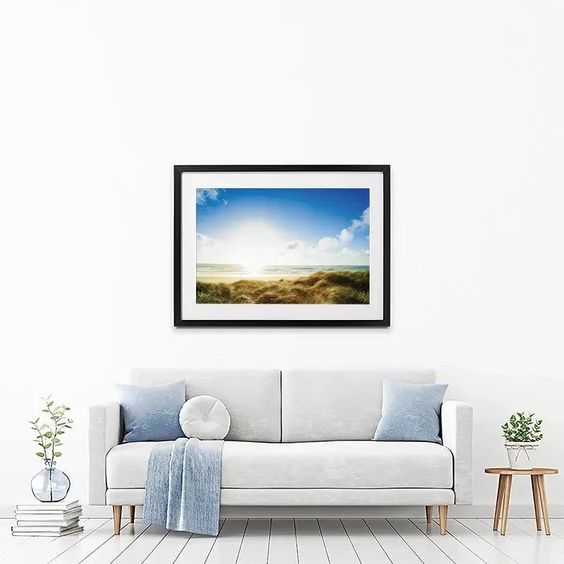 Ocean Beach View Framed Art Print Ocean Beach View Framed Art Print wall art product Sergey Novikov / Shutterstock