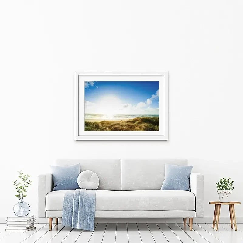 Ocean Beach View Framed Art Print Ocean Beach View Framed Art Print wall art product Sergey Novikov / Shutterstock