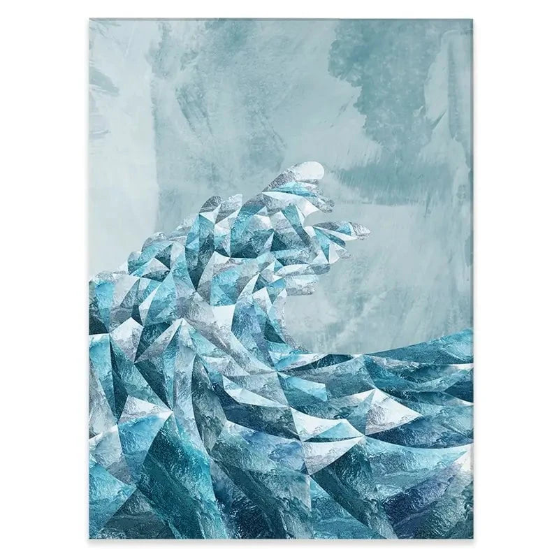 Ocean Geometric Canvas Print Ocean Geometric Canvas Print wall art product Sarah Manovski