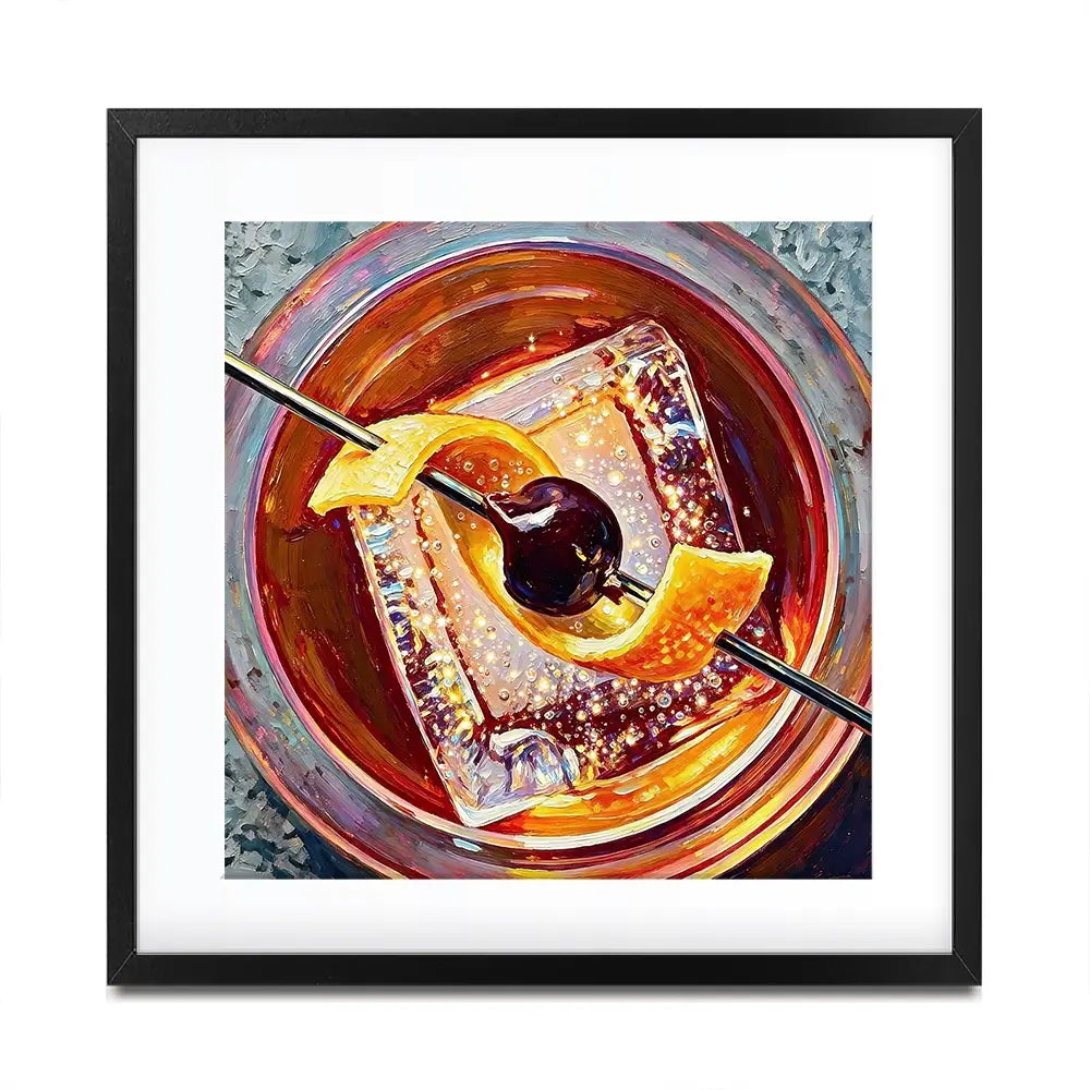 Old Fashioned Cocktail Square Framed Art Print Old Fashioned Cocktail Square Framed Art Print wall art product David Alexander Elder