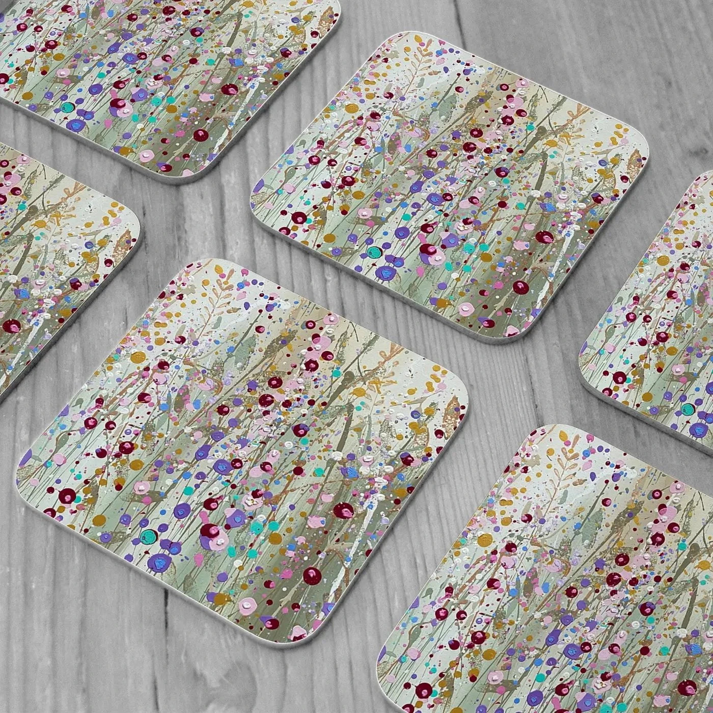 Ollie Coaster Set Rainbow Soul Tree Coaster Set | Rainbow Soul Tree Art Coasters wall art product Scarlet Sky Studio