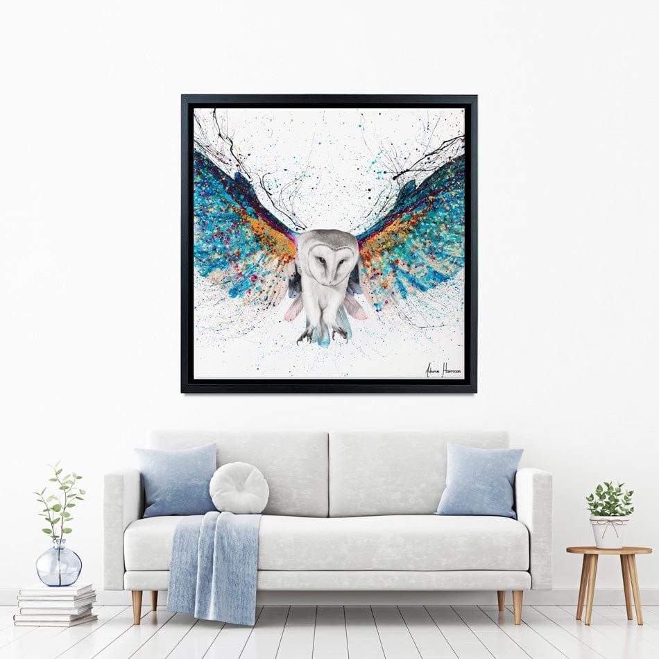 Opulent Night Owl Square Canvas Print wall art product Ashvin Harrison