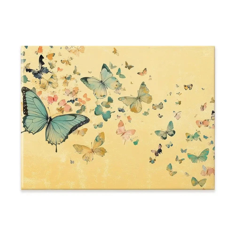 Orange Butterfly Soiree Canvas Print Orange Butterfly Soiree Canvas Print wall art product Petals Prints Design - Independent