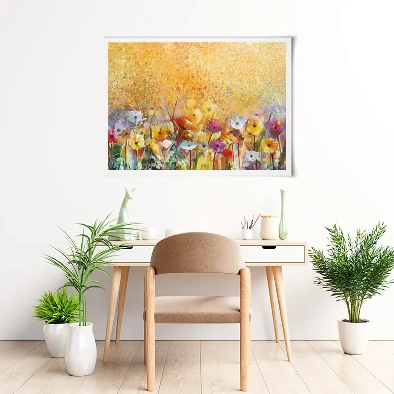 Orange Florals Art Print Orange Florals Art Print wall art product pluie_r / Shutterstock