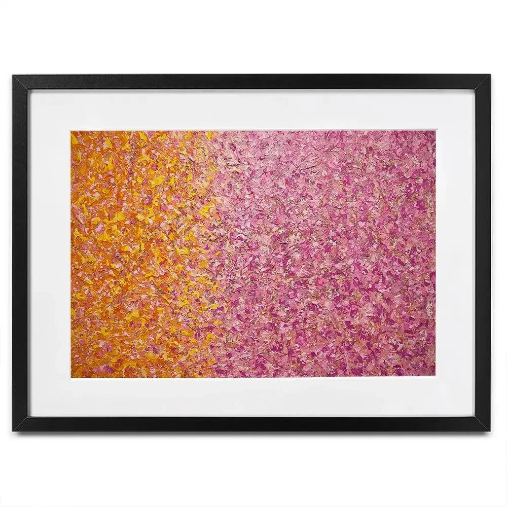 Orange Pink Abstract Framed Art Print Orange Pink Abstract Framed Art Print wall art product Osnat Tzadok