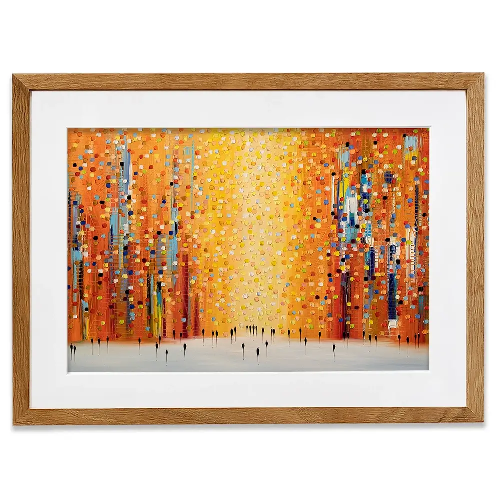Orange Sunset Stroll Framed Art Print Orange Sunset Stroll Framed Art Print wall art product Ekaterina Ermilkina