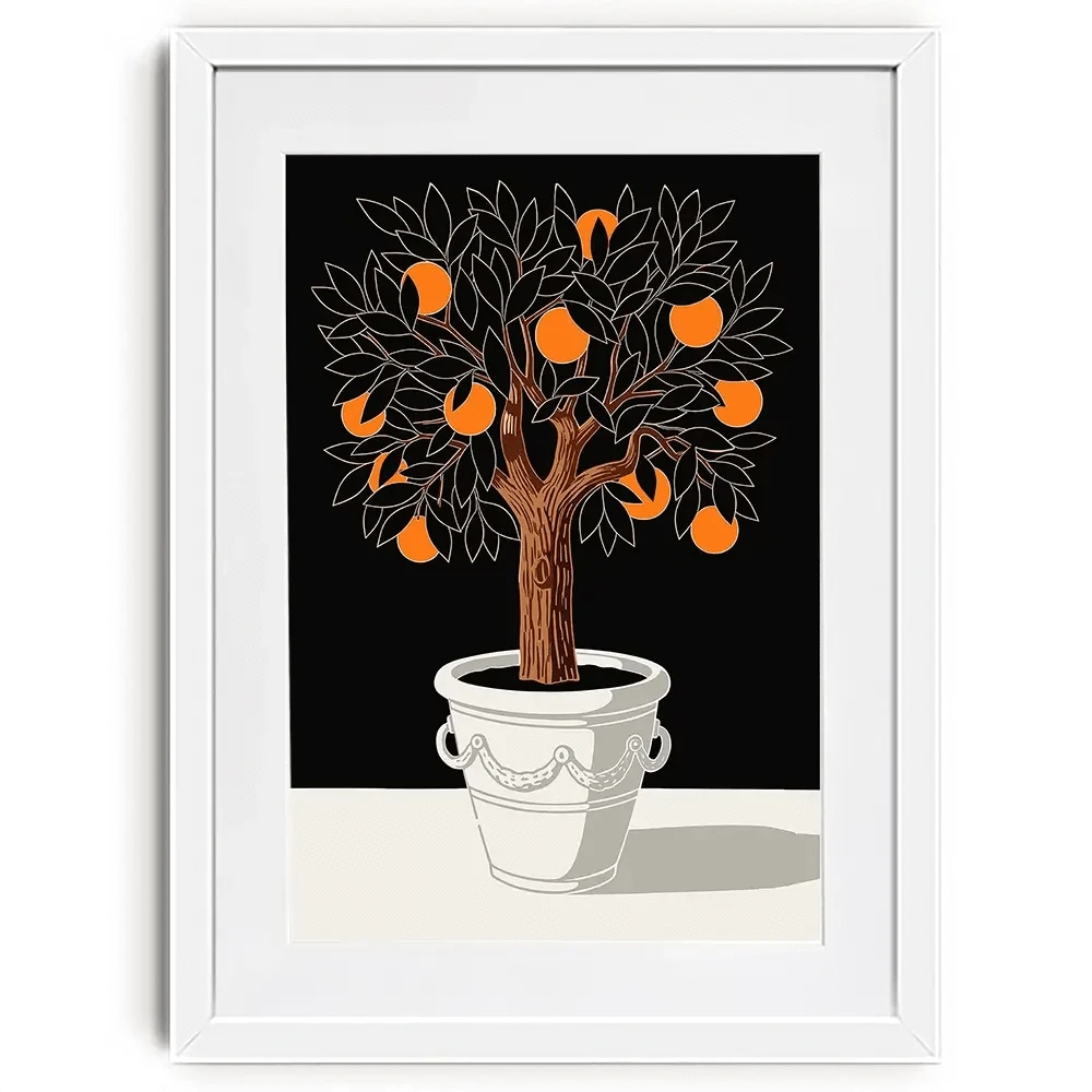 Orange Tree Framed Art Print Orange Tree Framed Art Print wall art product P & M Print Gallery