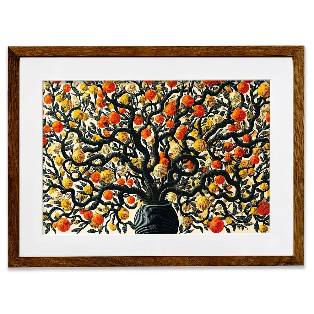 Orange Tree Oasis Framed Art Print Orange Tree Oasis Framed Art Print wall art product P & M Print Gallery