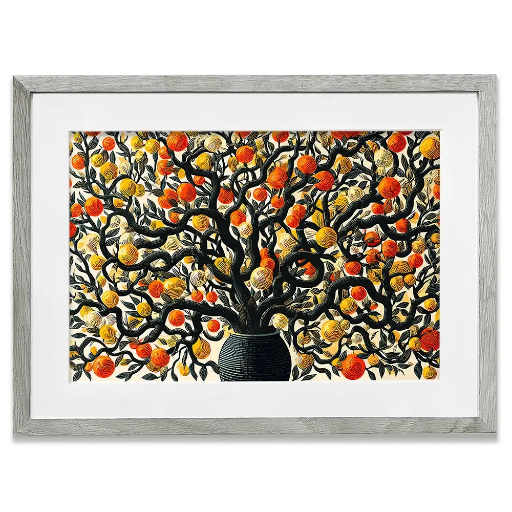 Orange Tree Oasis Framed Art Print Orange Tree Oasis Framed Art Print wall art product P & M Print Gallery