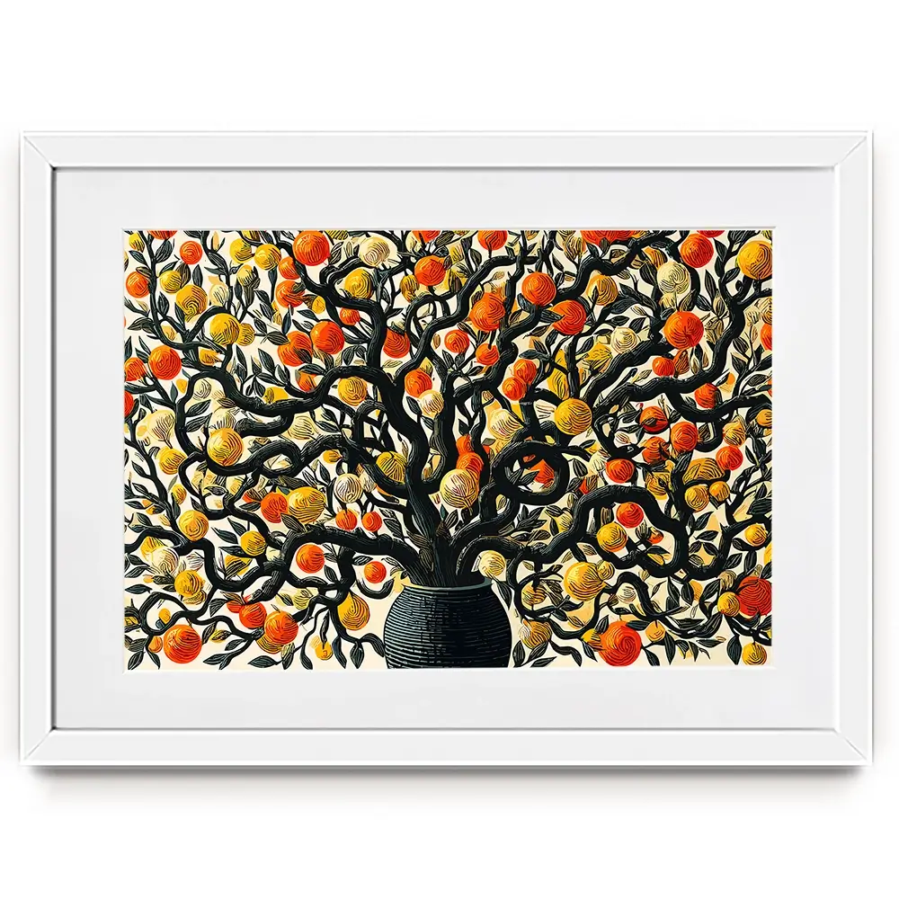 Orange Tree Oasis Framed Art Print Orange Tree Oasis Framed Art Print wall art product P & M Print Gallery