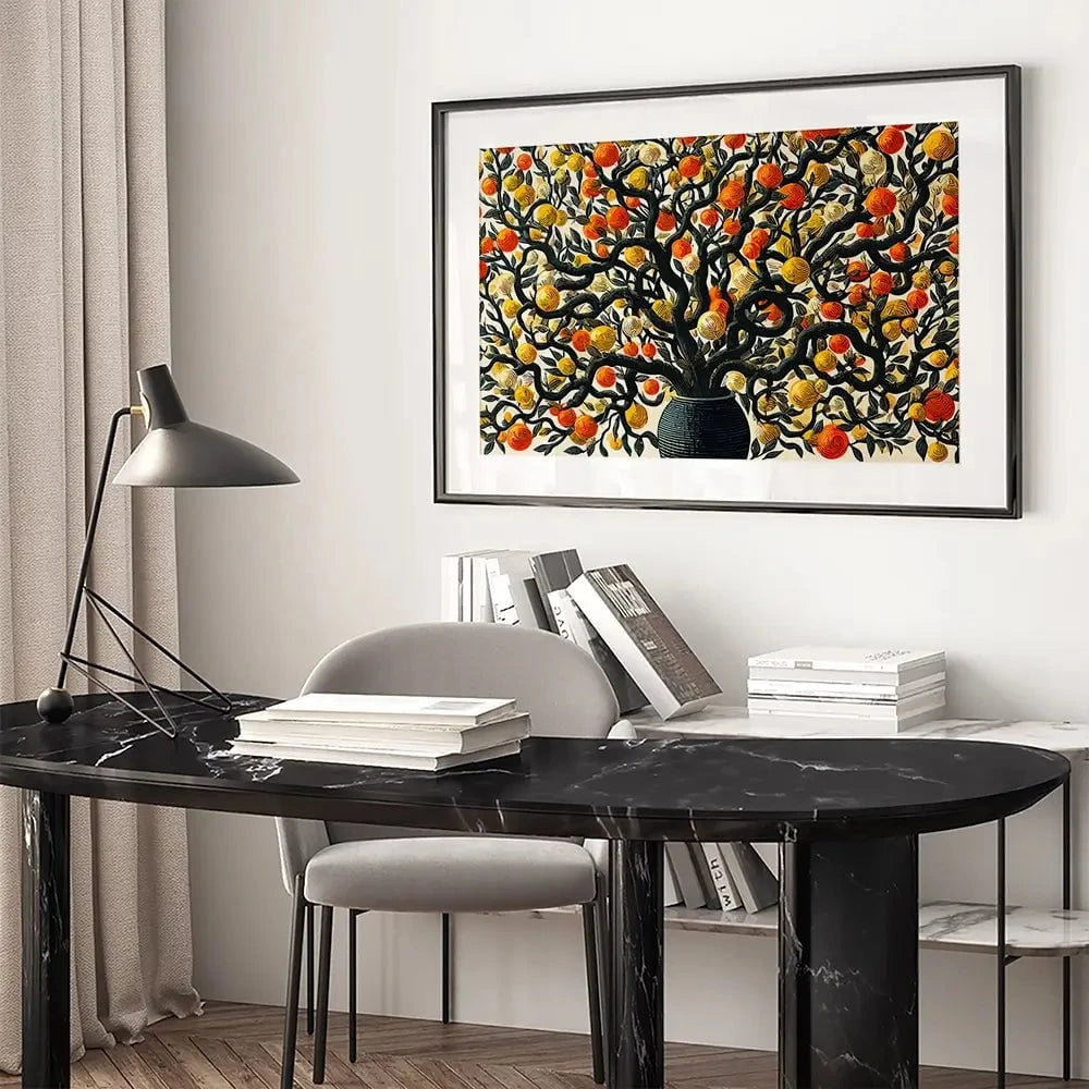 Orange Tree Oasis Framed Art Print Orange Tree Oasis Framed Art Print wall art product P & M Print Gallery