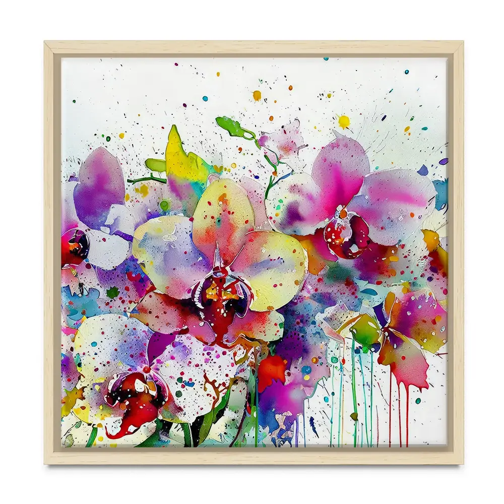 Orchid Blast Square Canvas Print Orchid Blast Square Canvas Print wall art product David Alexander Elder