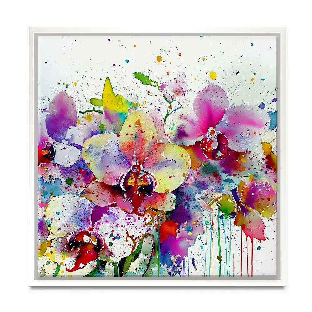 Orchid Blast Square Canvas Print Orchid Blast Square Canvas Print wall art product David Alexander Elder