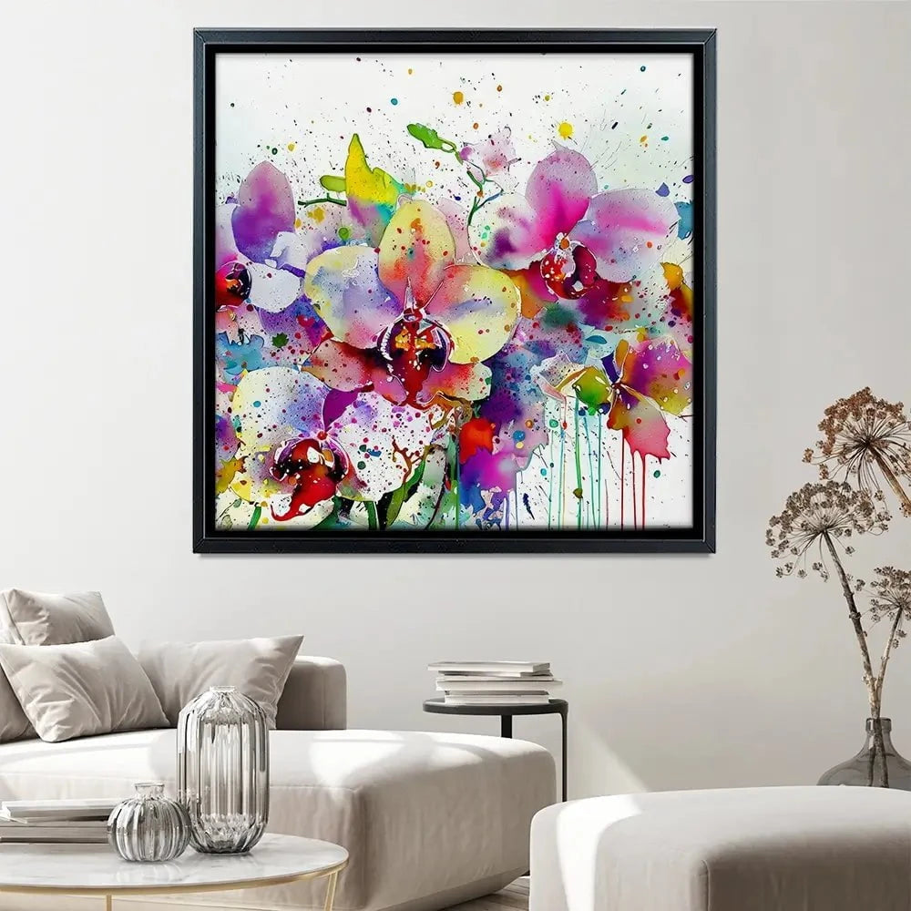 Orchid Blast Square Canvas Print Orchid Blast Square Canvas Print wall art product David Alexander Elder