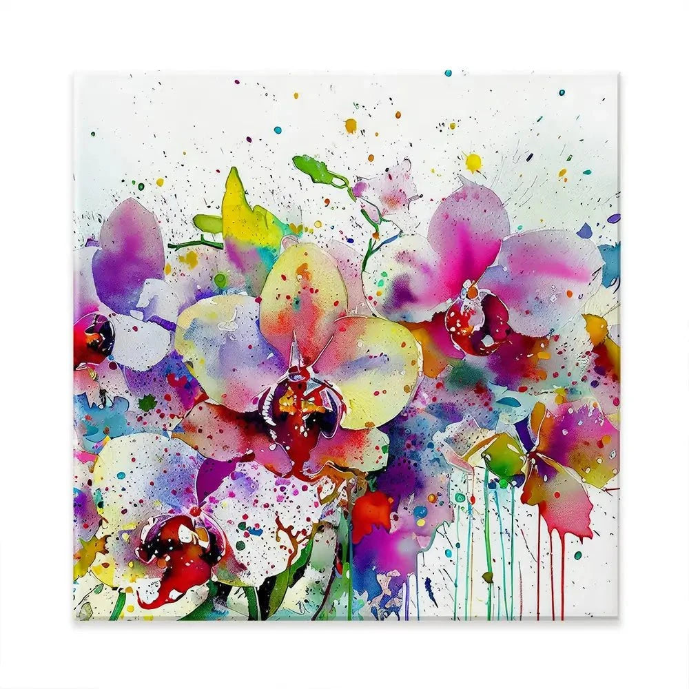 Orchid Blast Square Canvas Print Orchid Blast Square Canvas Print wall art product David Alexander Elder