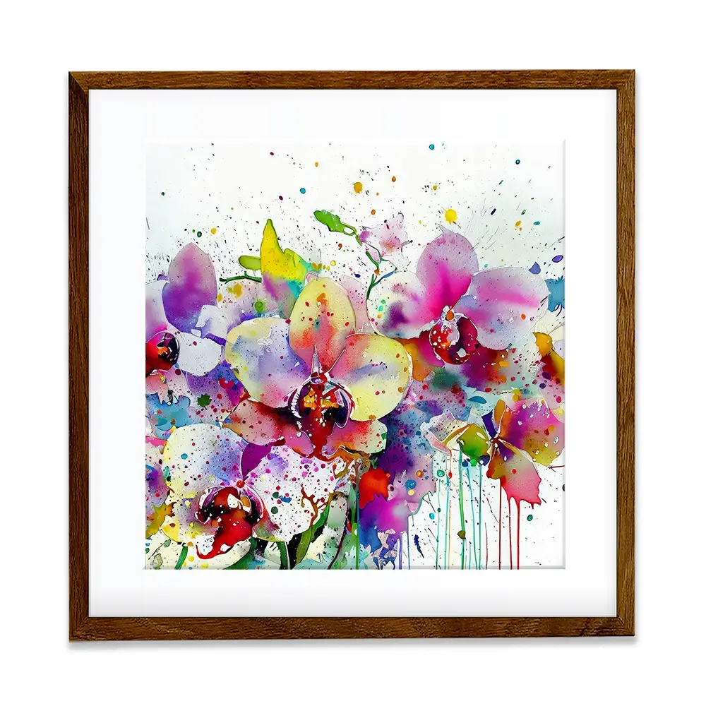 Orchid Blast Square Framed Art Print Orchid Blast Square Framed Art Print wall art product David Alexander Elder