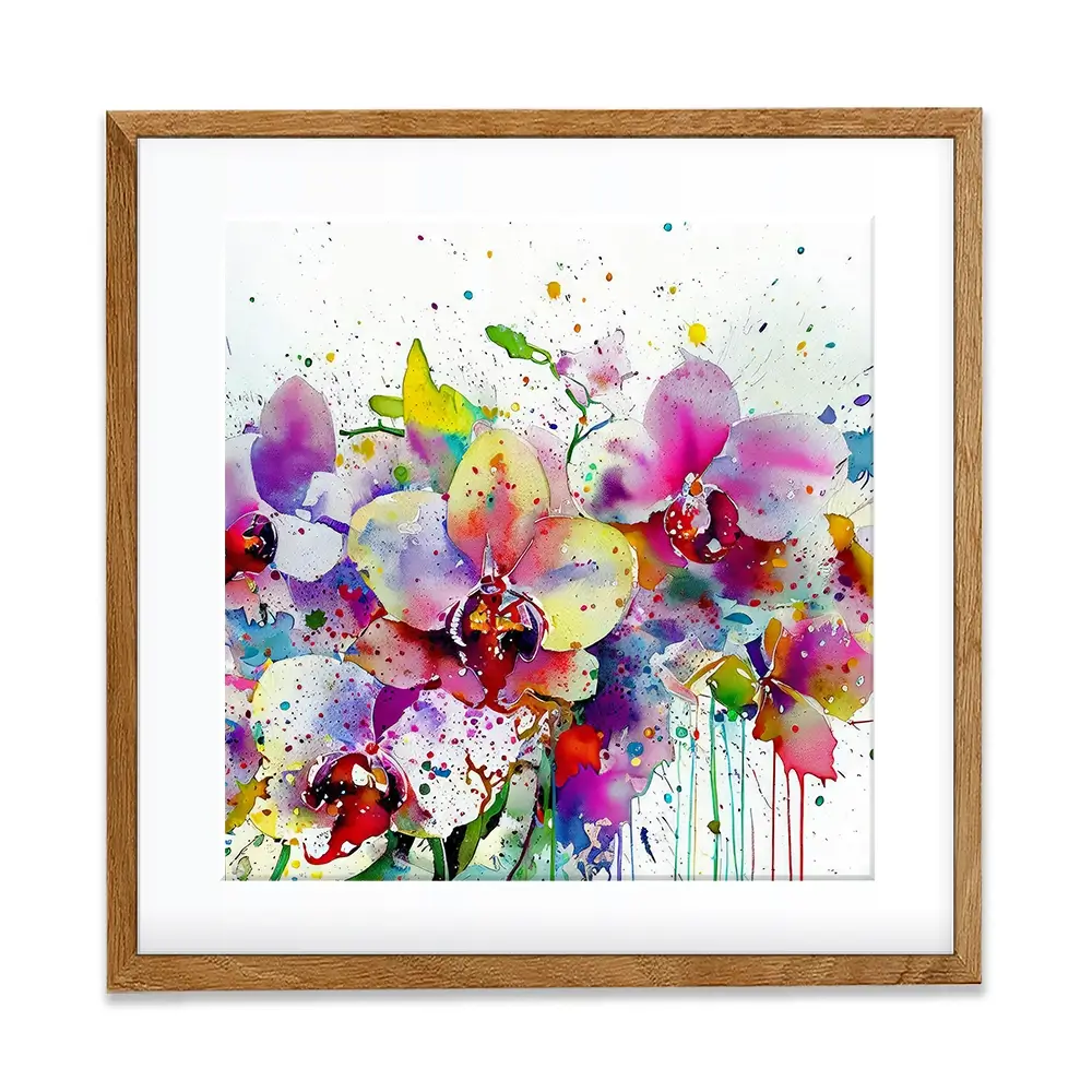 Orchid Blast Square Framed Art Print Orchid Blast Square Framed Art Print wall art product David Alexander Elder