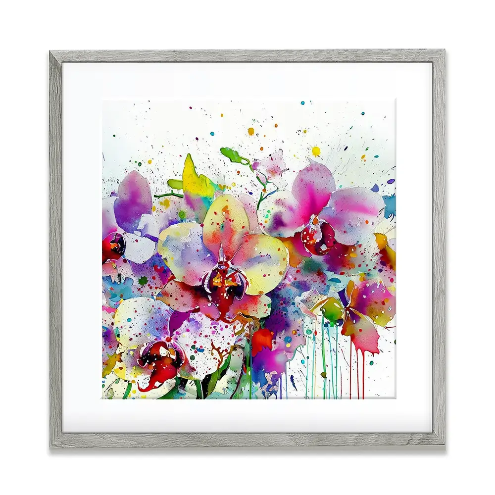 Orchid Blast Square Framed Art Print Orchid Blast Square Framed Art Print wall art product David Alexander Elder