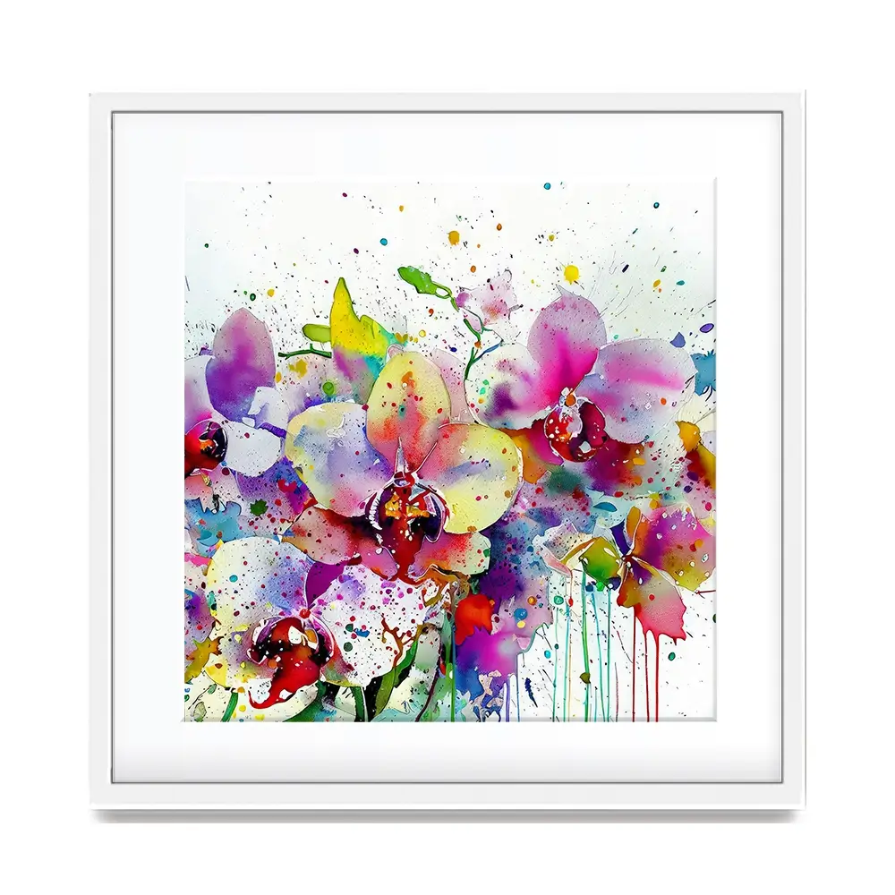 Orchid Blast Square Framed Art Print Orchid Blast Square Framed Art Print wall art product David Alexander Elder