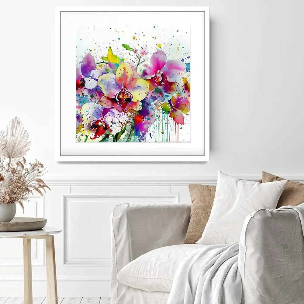 Orchid Blast Square Framed Art Print Orchid Blast Square Framed Art Print wall art product David Alexander Elder