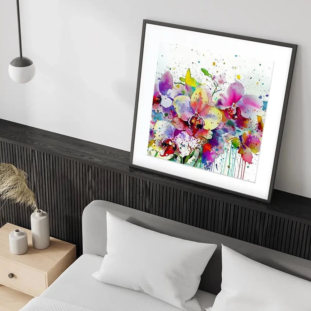 Orchid Blast Square Framed Art Print Orchid Blast Square Framed Art Print wall art product David Alexander Elder