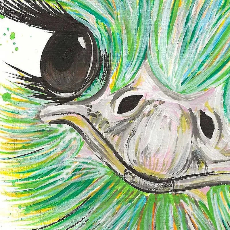 Ostrich Frank Art Print Ostrich Frank Art Print wall art product Emma LC Art