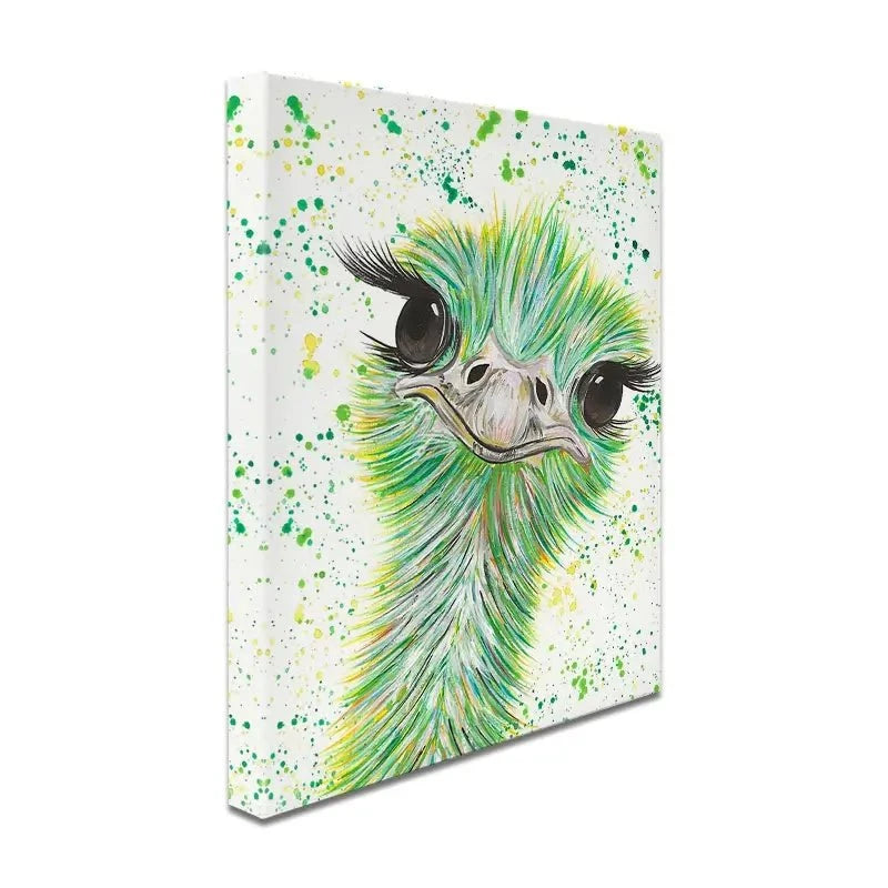 Ostrich Frank Canvas Print Ostrich Frank Canvas Print wall art product Emma LC Art