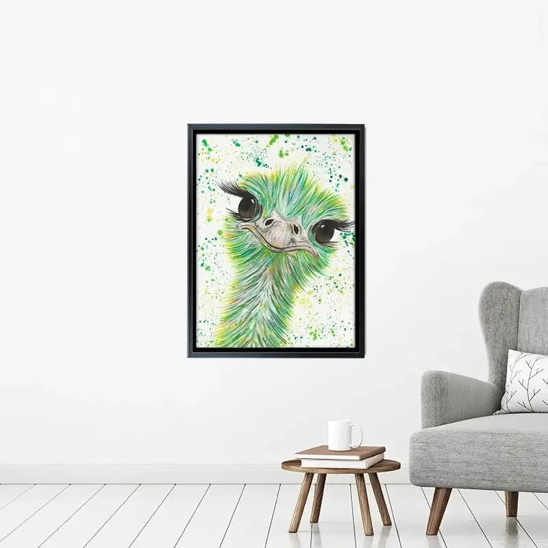 Ostrich Frank Canvas Print Ostrich Frank Canvas Print wall art product Emma LC Art