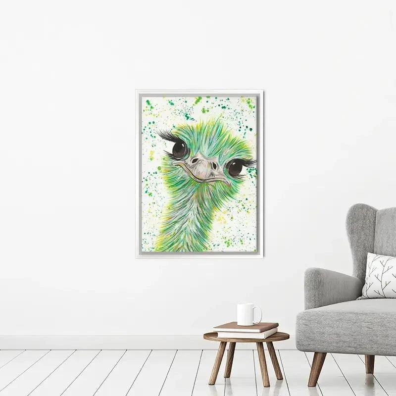 Ostrich Frank Canvas Print Ostrich Frank Canvas Print wall art product Emma LC Art