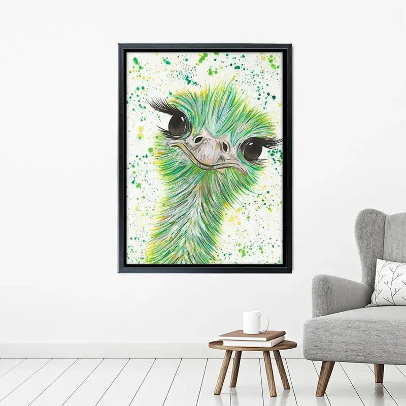 Ostrich Frank Canvas Print Ostrich Frank Canvas Print wall art product Emma LC Art