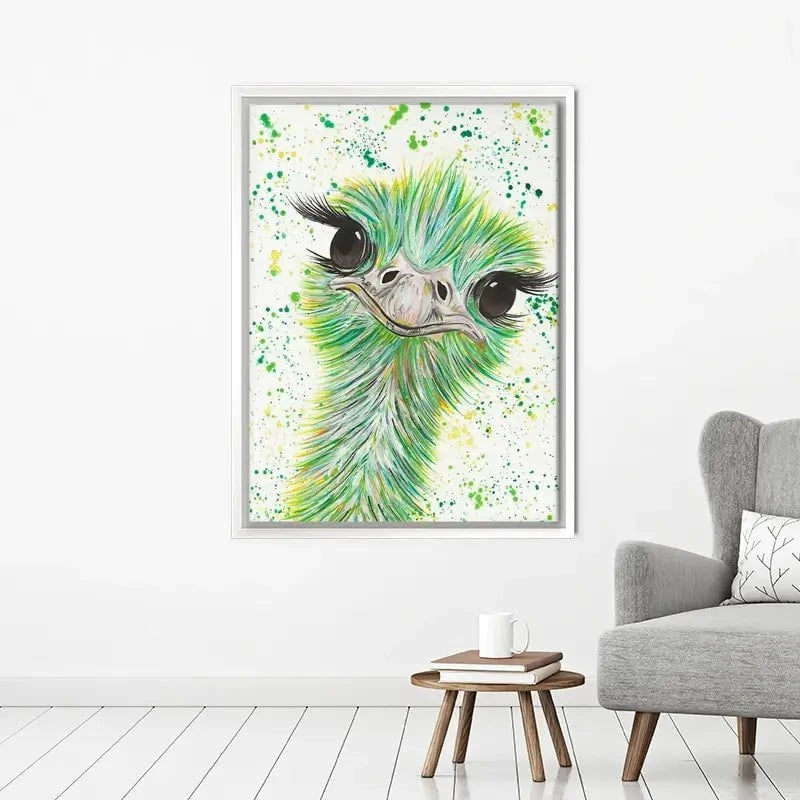 Ostrich Frank Canvas Print Ostrich Frank Canvas Print wall art product Emma LC Art