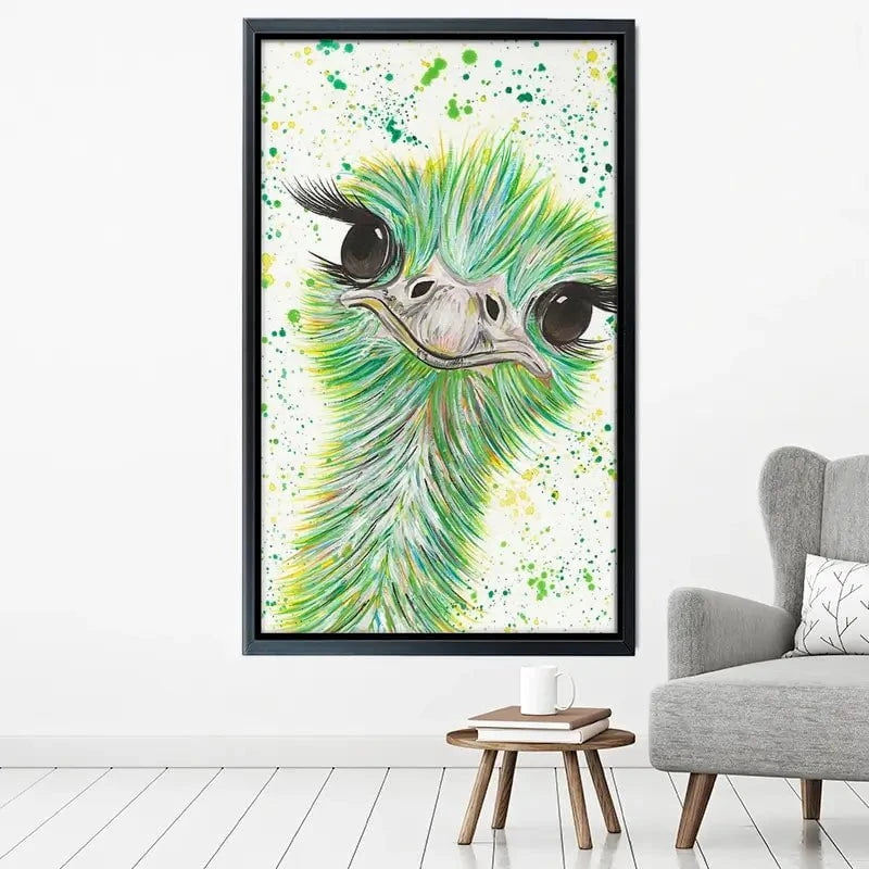 Ostrich Frank Canvas Print Ostrich Frank Canvas Print wall art product Emma LC Art