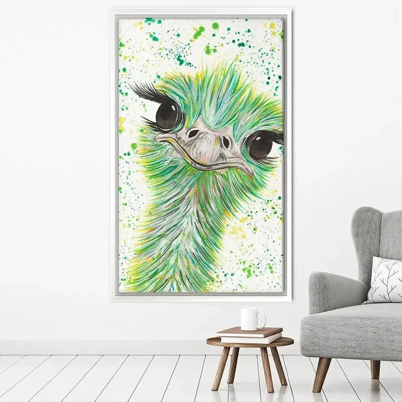 Ostrich Frank Canvas Print Ostrich Frank Canvas Print wall art product Emma LC Art