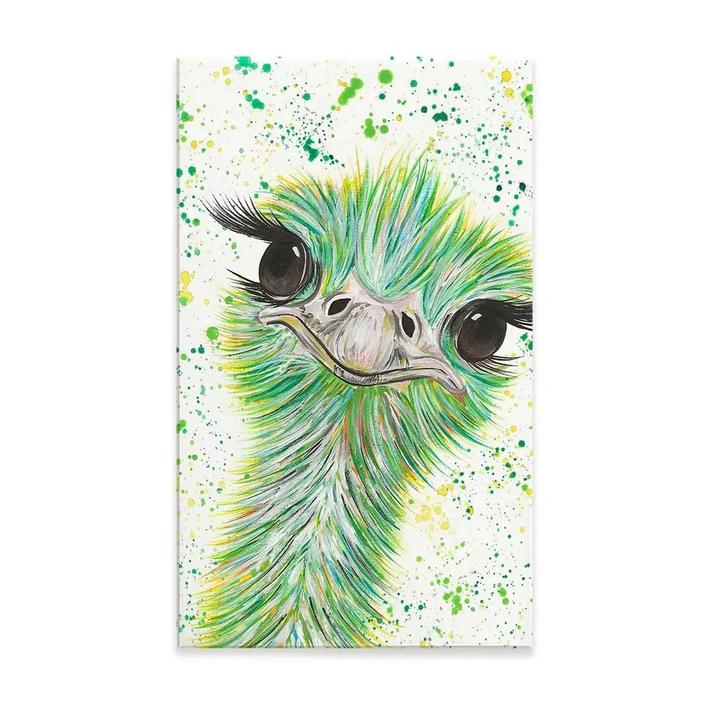 Ostrich Frank Canvas Print Ostrich Frank Canvas Print wall art product Emma LC Art