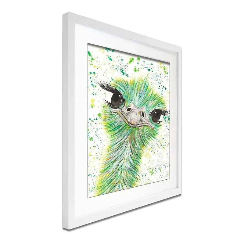 Ostrich Frank Framed Art Print Ostrich Frank Framed Art Print wall art product Emma LC Art