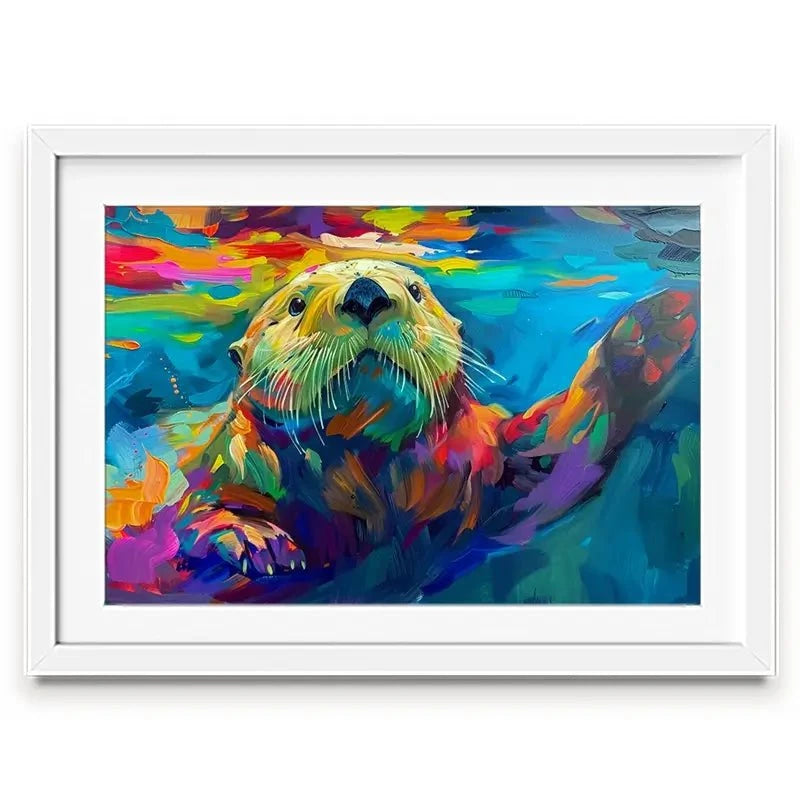 Otter Outing Framed Art Print Otter Outing Framed Art Print wall art product David Alexander Elder