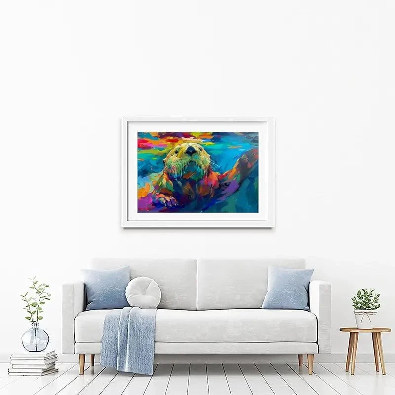 Otter Outing Framed Art Print Otter Outing Framed Art Print wall art product David Alexander Elder