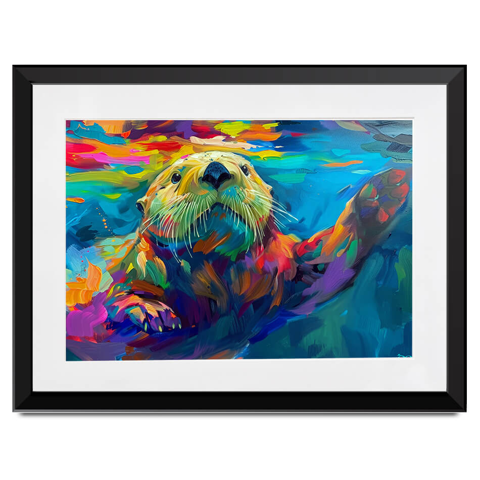 Otter Outing Framed Art Print Otter Outing Framed Art Print wall art product David Alexander Elder