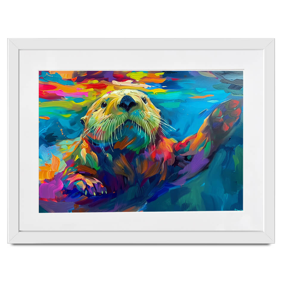 Otter Outing Framed Art Print Otter Outing Framed Art Print wall art product David Alexander Elder