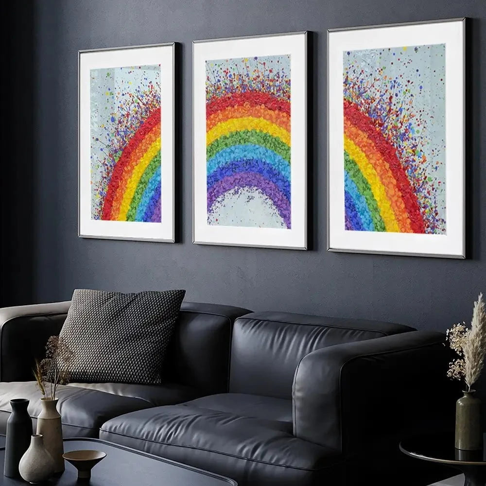 Over The Rainbow Framed Art Print Trio Over The Rainbow Framed Art Print Trio wall art product Jo Gough